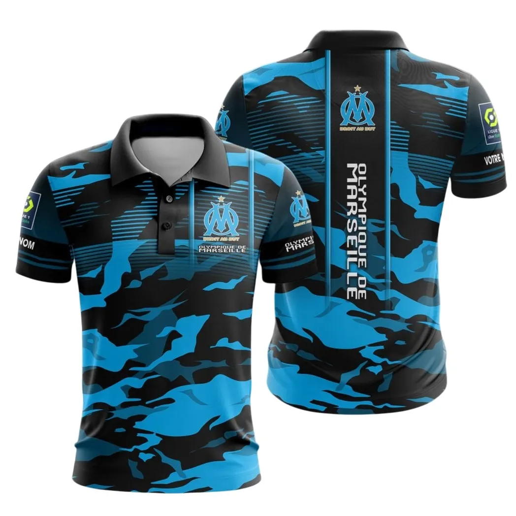 Olympique de Marseille Polo Shirt, All Over Print Shirt KH271025112