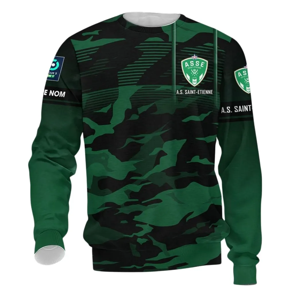 AS Saint-Etienne Long-Sleeved Shirt, All Over Print Shirt KH271025114