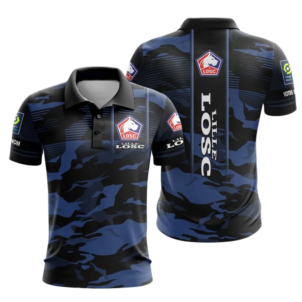 LOSC Lille Polo Shirt, All Over Print Shirt KH271025115