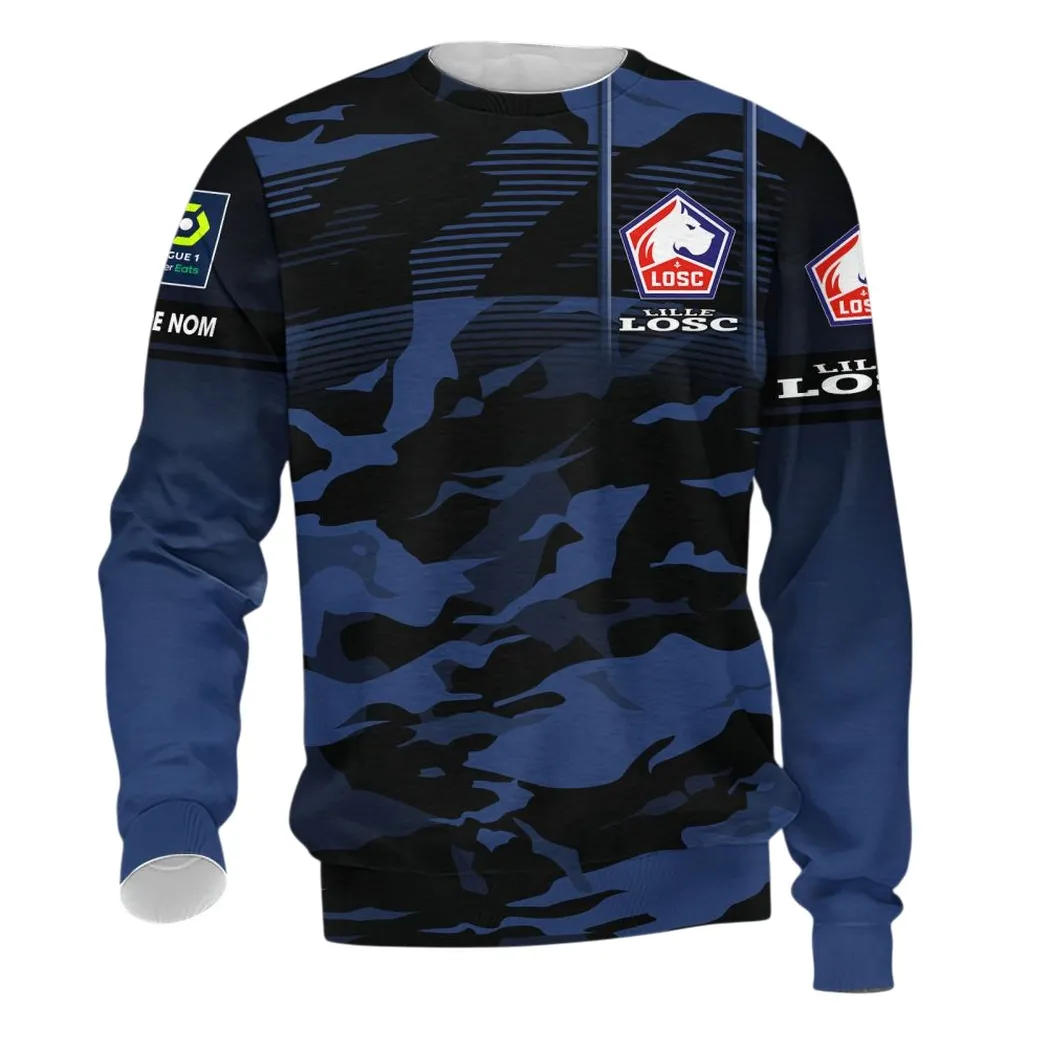 LOSC Lille Long-Sleeved Shirt, All Over Print Shirt KH271025115