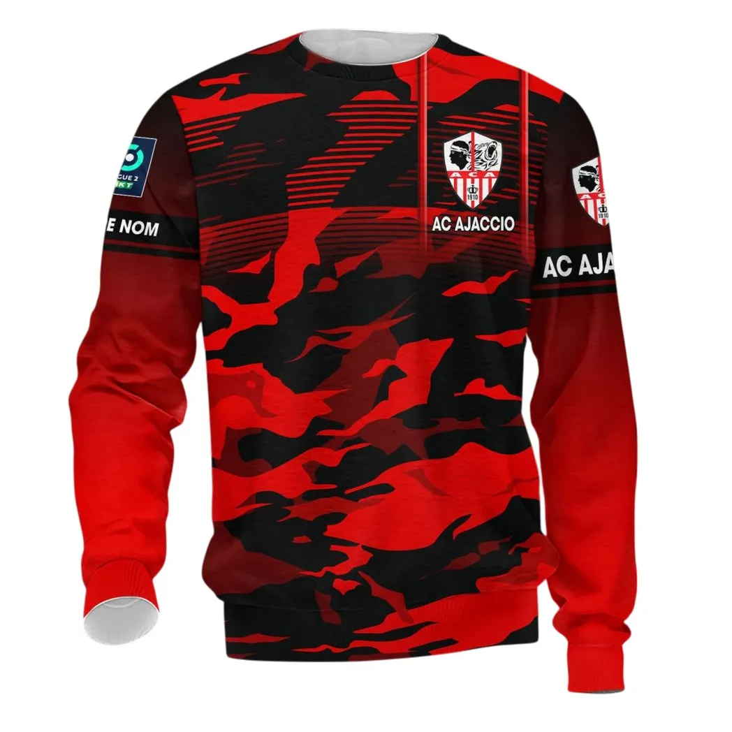 AC Ajaccio Long-Sleeved Shirt, All Over Print Shirt KH271025119