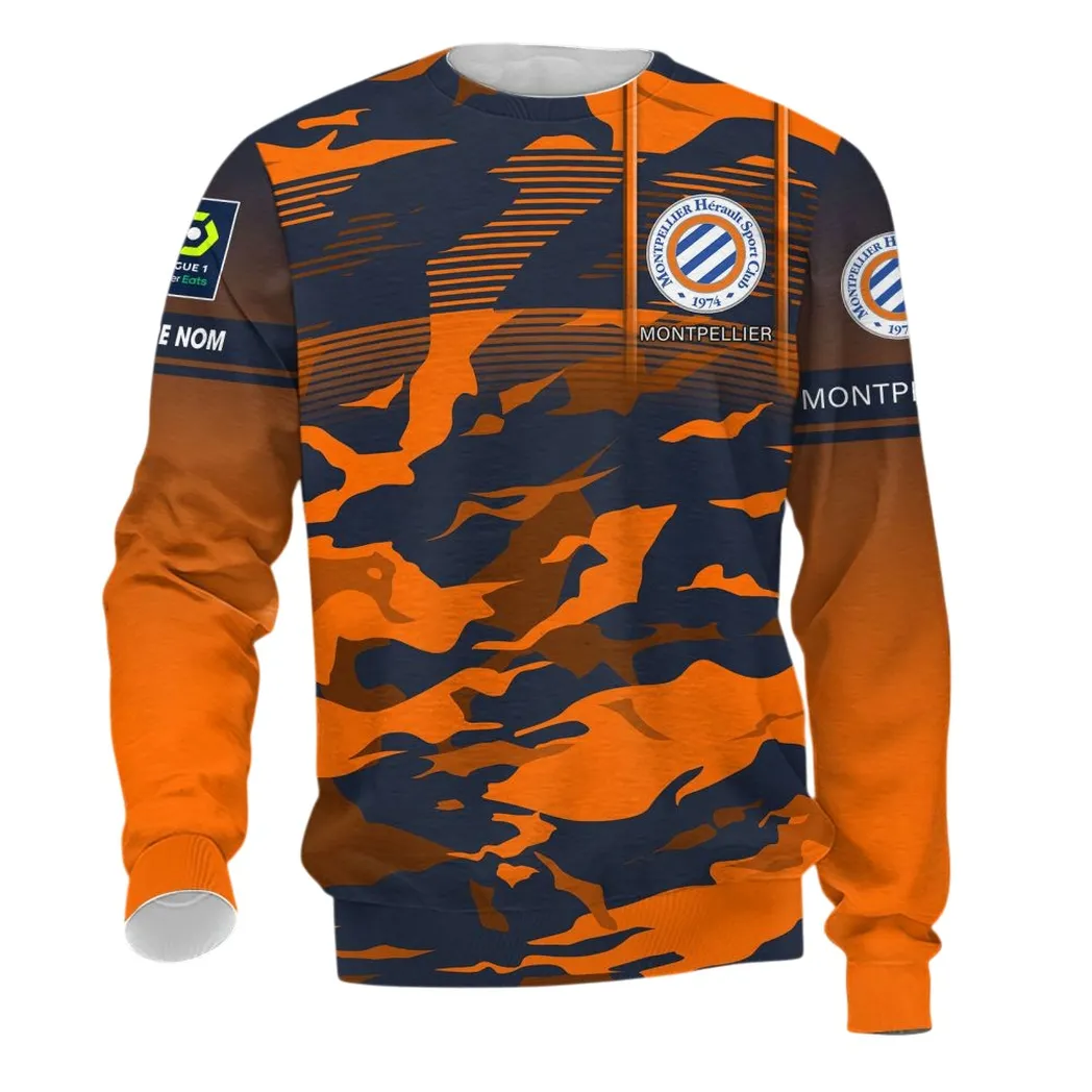 Montpellier HSC Long-Sleeved Shirt, All Over Print Shirt KH271025126