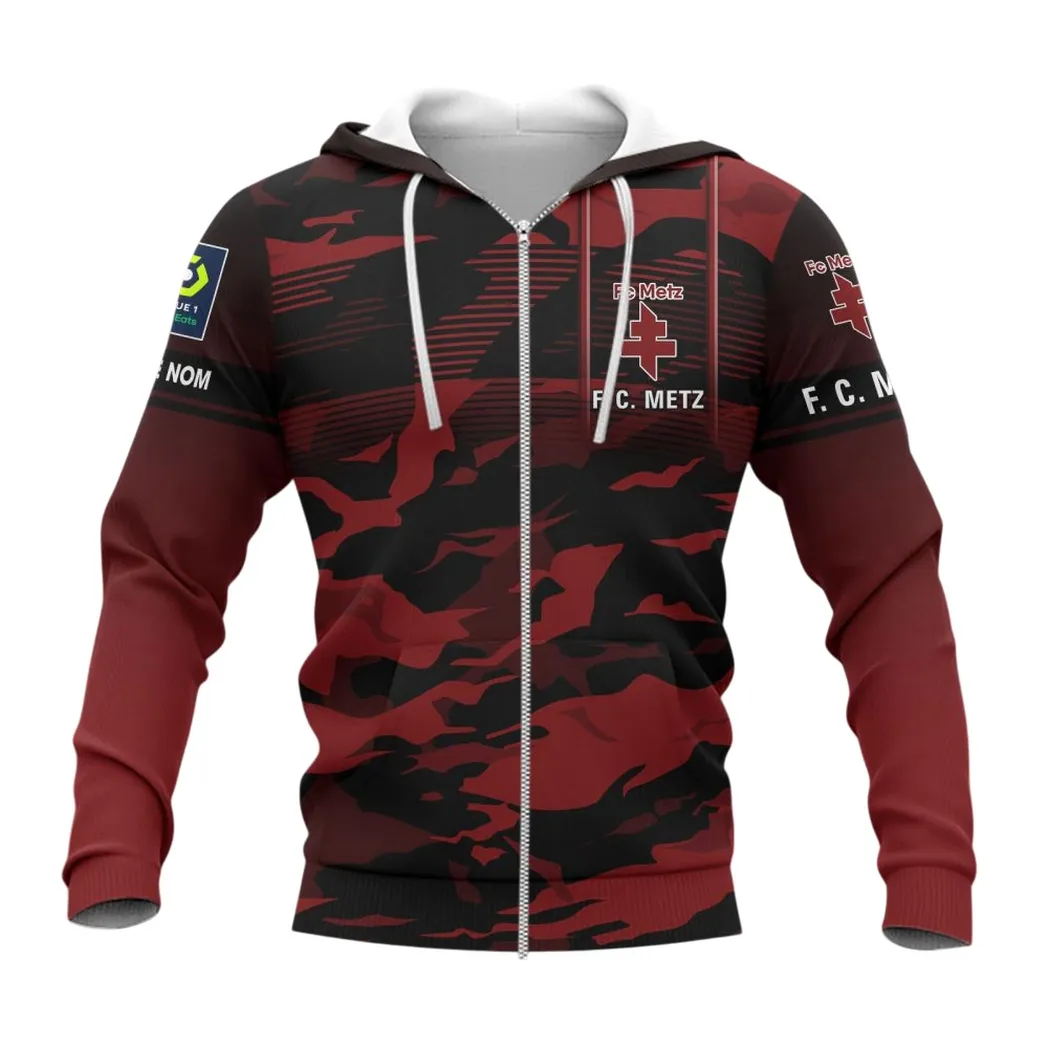 FC Metz Zipper Hoodie, All Over Print Hoodie KH271025128