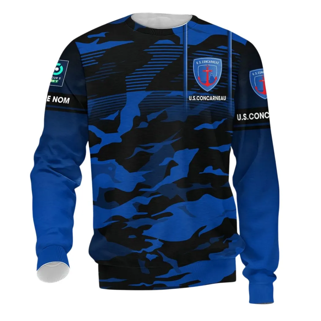 Usc Concarneau Long-Sleeved Shirt, All Over Print Shirt KH271025132