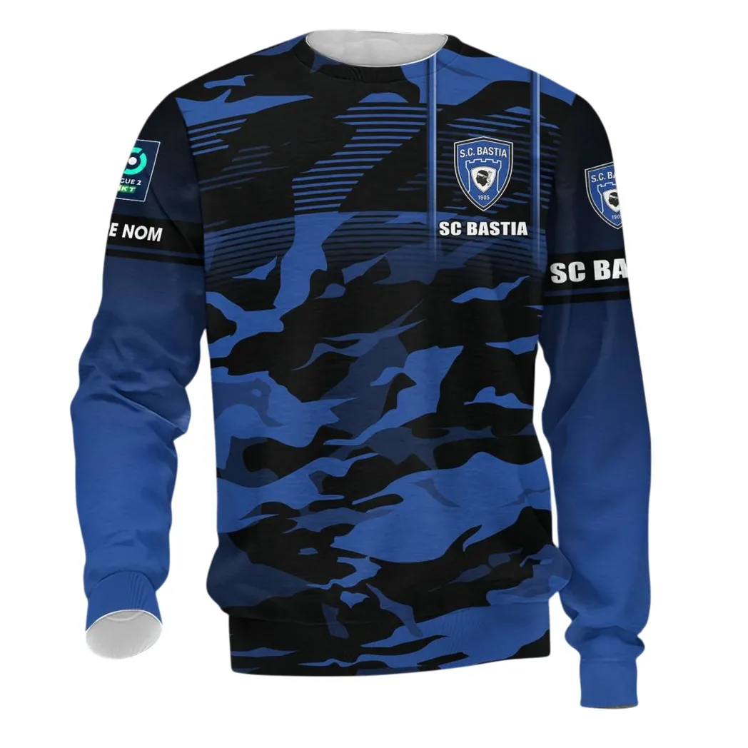 Sporting Club di Bastia Long-Sleeved Shirt, All Over Print Shirt KH271025133