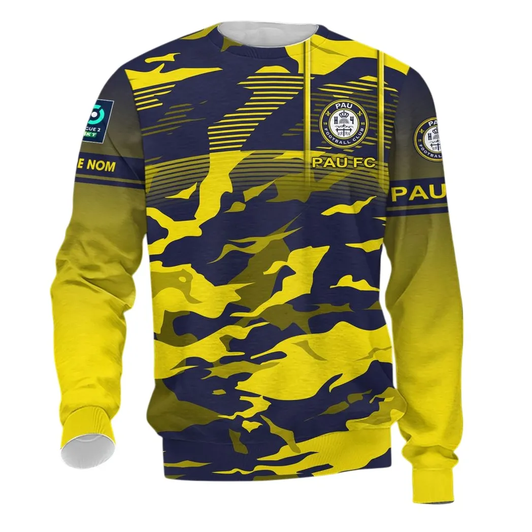 Pau Football Club Long-Sleeved Shirt, All Over Print Shirt KH271025137
