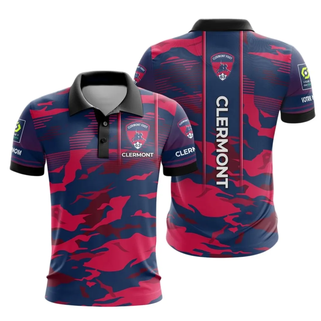 Clermont Foot Auvergne 63 Polo Shirt, All Over Print Shirt KH271025143