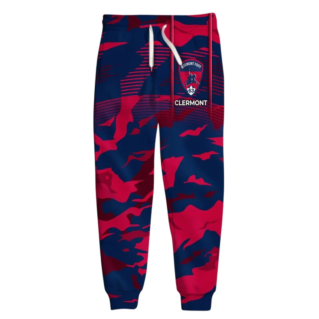 Clermont Foot Auvergne 63 Sweatpants, All Over Print Pants KH271025143