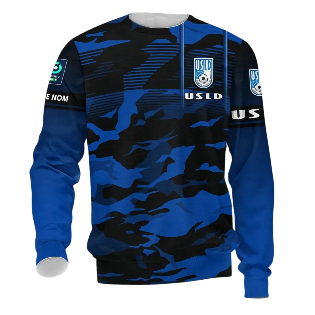 USL Dunkerque Long-Sleeved Shirt, All Over Print Shirt KH271025145