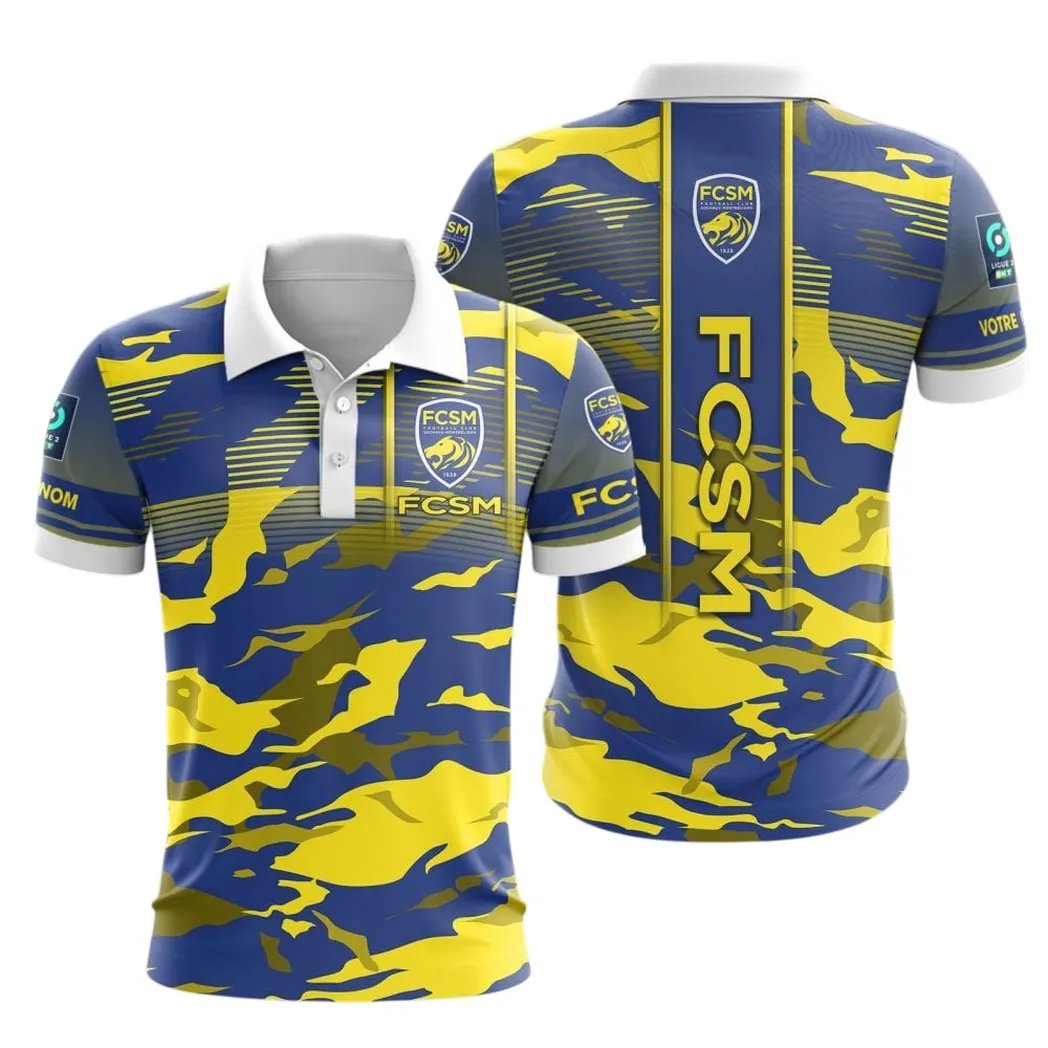 FC Sochaux-Montbeliard Polo Shirt, All Over Print Shirt KH271025147