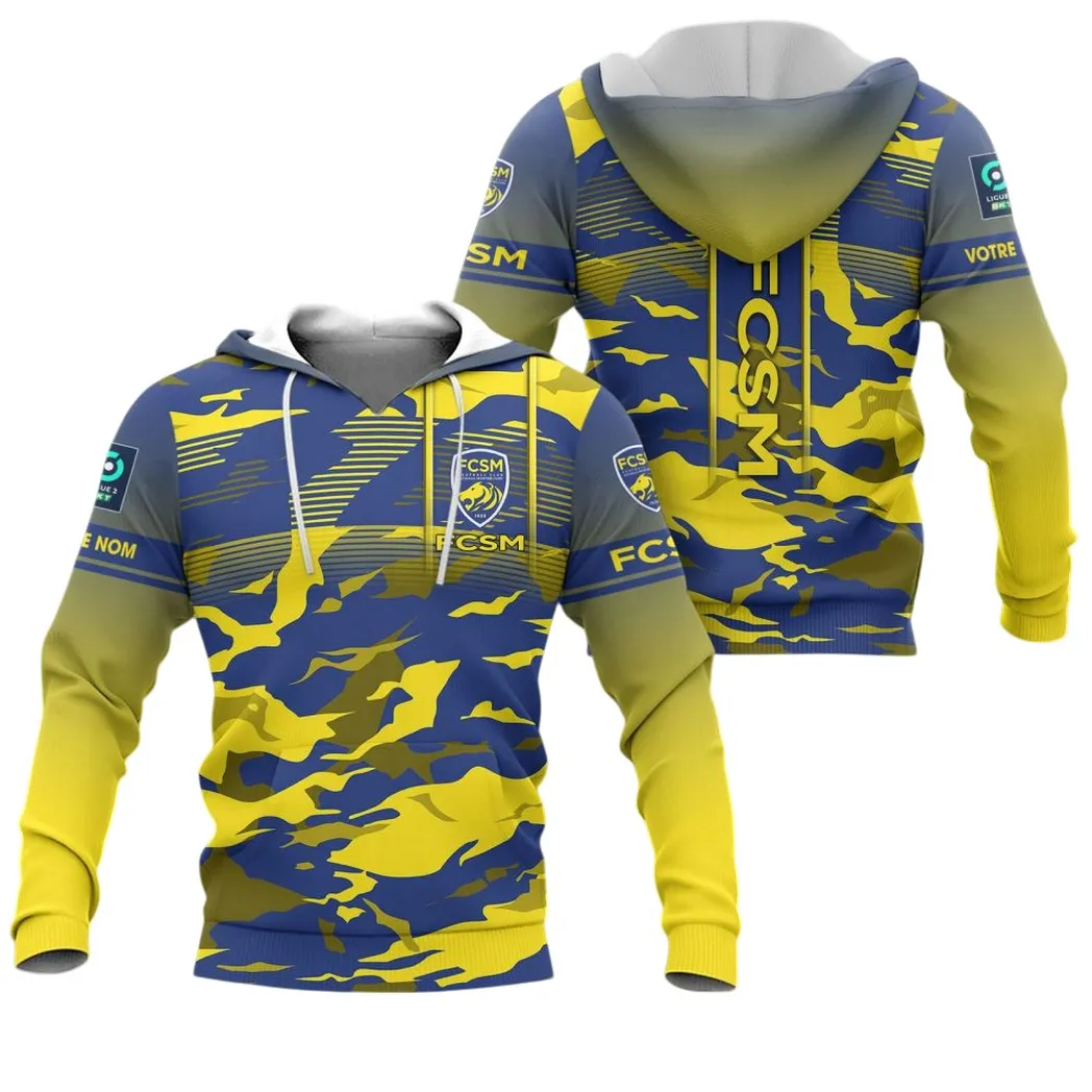 FC Sochaux-Montbeliard Hoodie, All Over Print Hoodie KH271025147