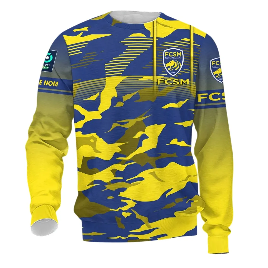 FC Sochaux-Montbeliard Long-Sleeved Shirt, All Over Print Shirt KH271025147
