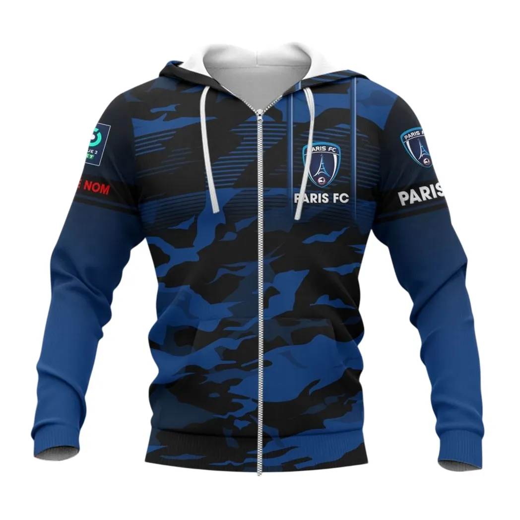 Paris FC Zipper Hoodie, All Over Print Hoodie KH271025149