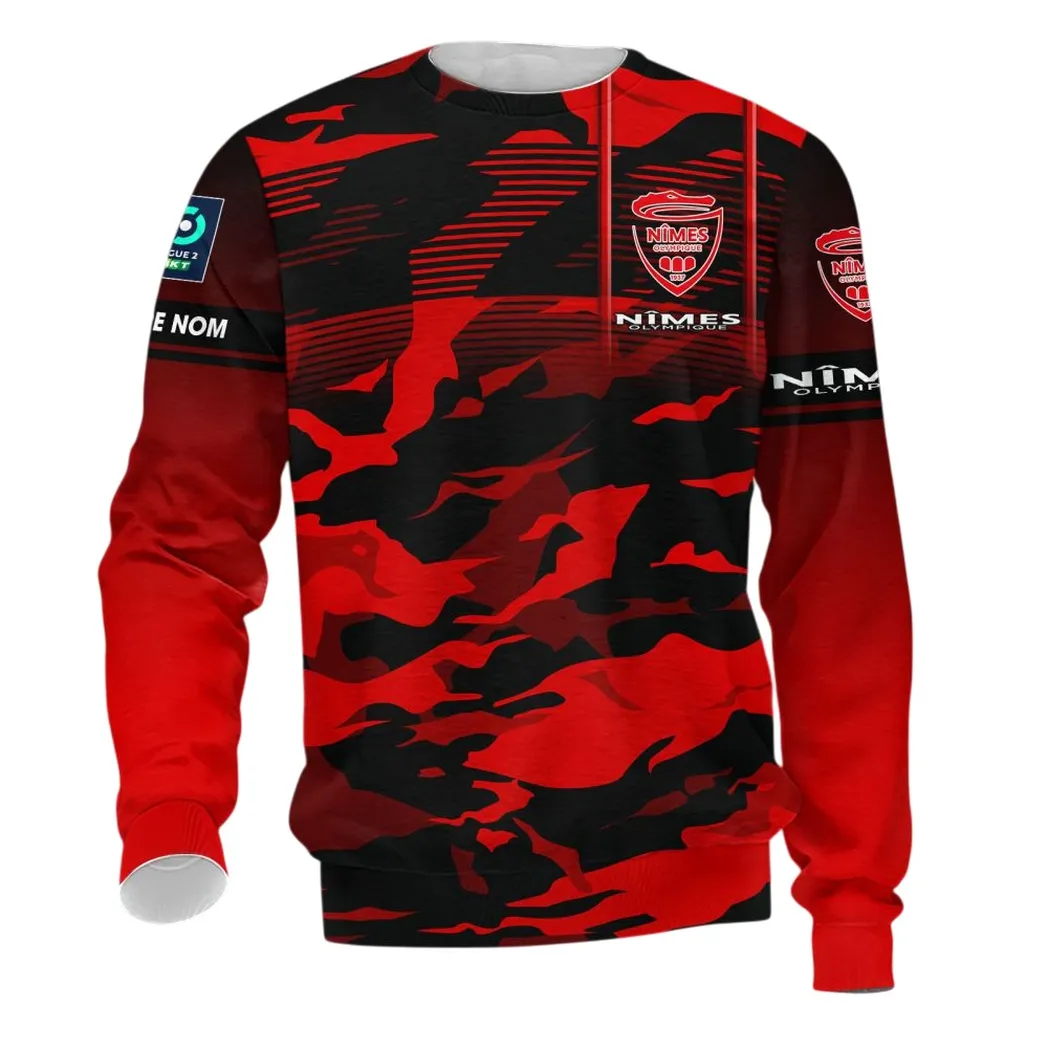 Nimes Olympique Long-Sleeved Shirt, All Over Print Shirt KH271025152
