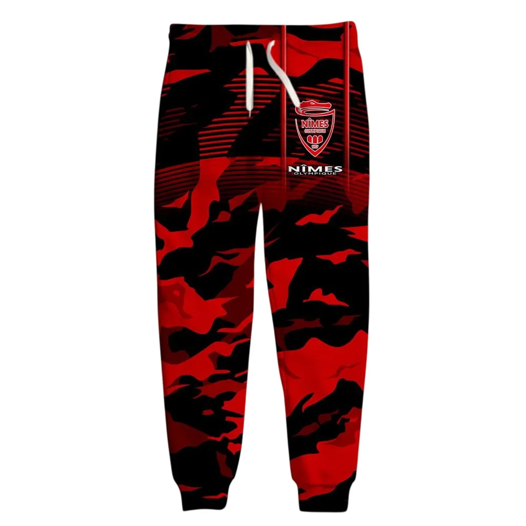 Nimes Olympique Sweatpants, All Over Print Pants KH271025152
