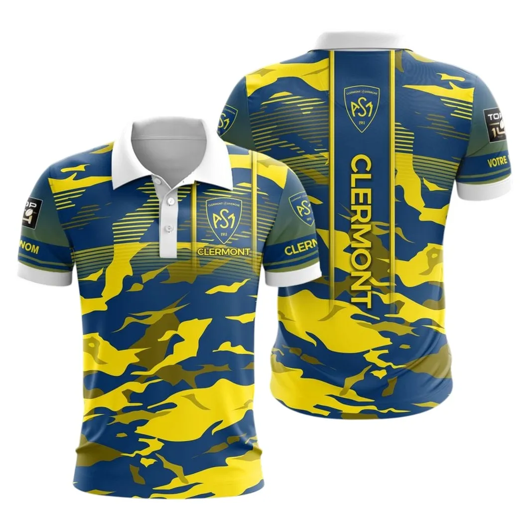 ASM Clermont Auvergne Polo Shirt, All Over Print Shirt KH271025153
