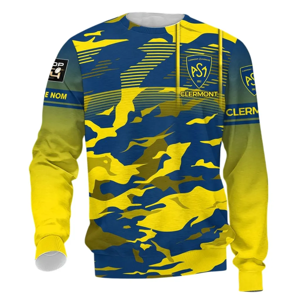 ASM Clermont Auvergne Long-Sleeved Shirt, All Over Print Shirt KH271025153