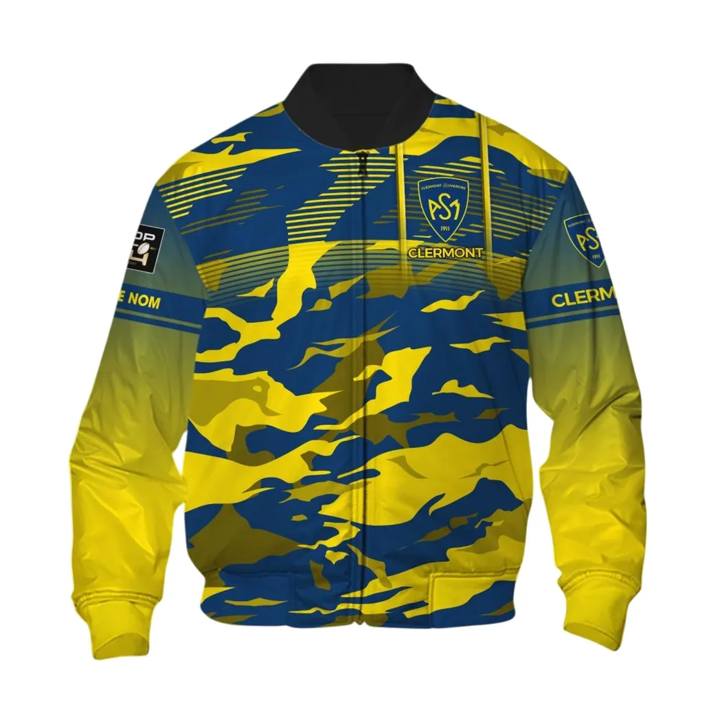 ASM Clermont Auvergne Bomber Jacket, All Over Print Jacket KH271025153