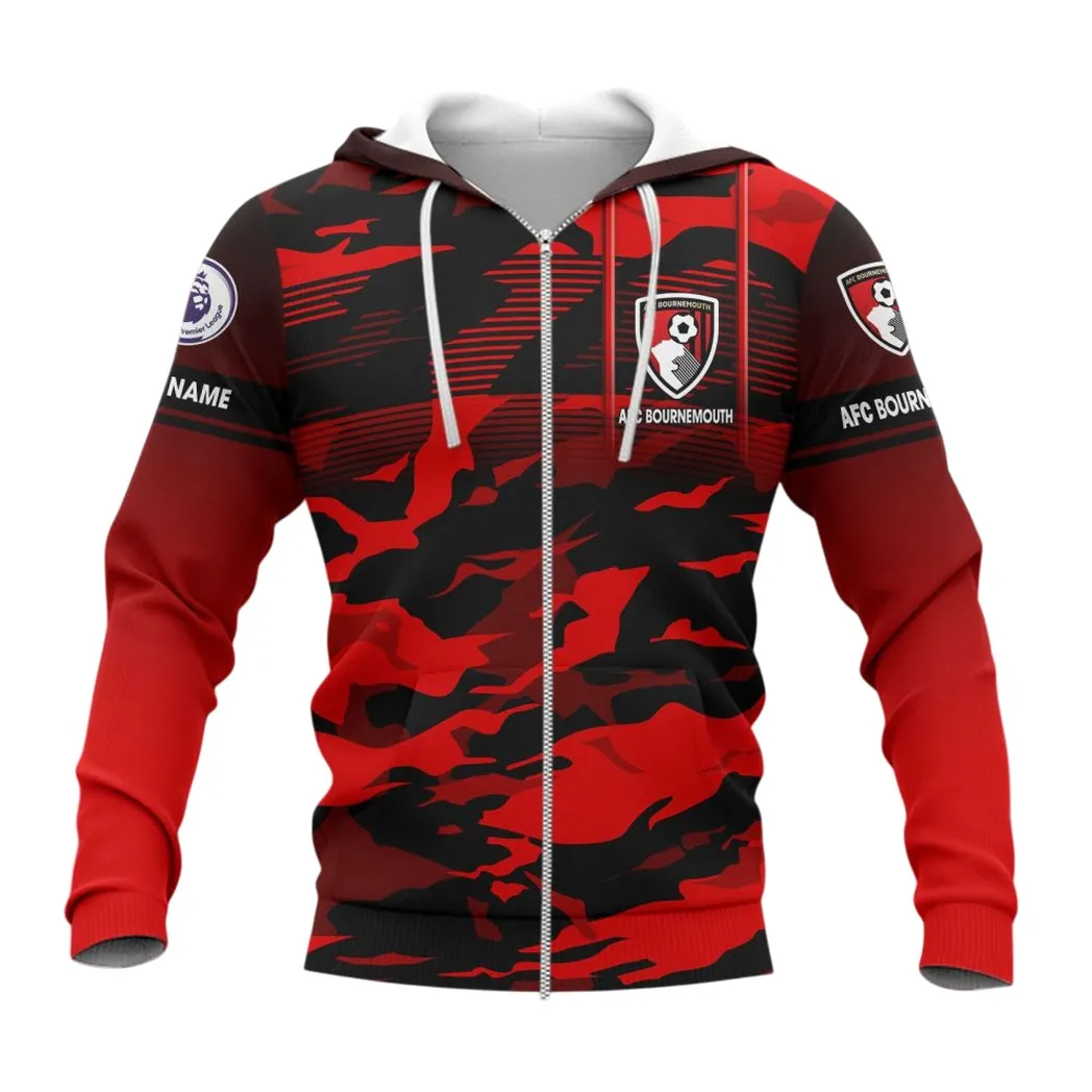 A.F.C. Bournemouth Zipper Hoodie, All Over Print Hoodie KH271025155