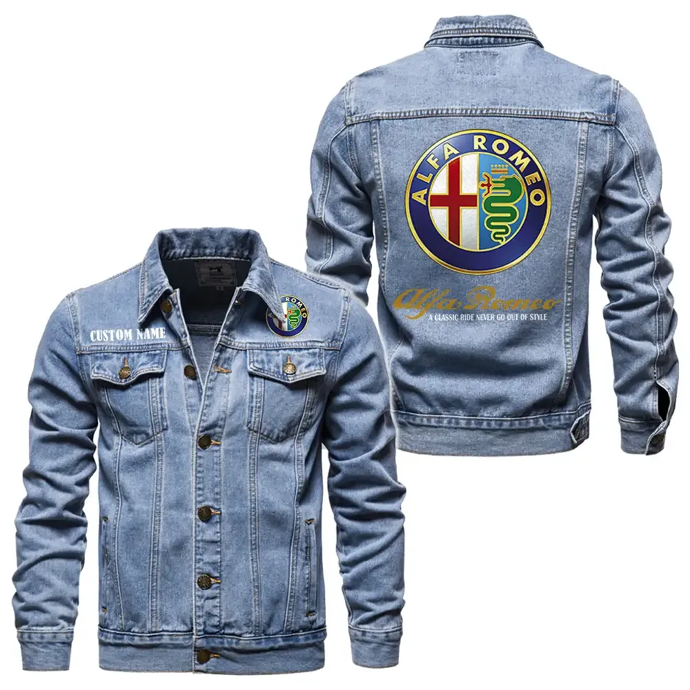 Sport Sedan Denim Jacket, Car Lover's Denim Jacket CAR190 - Light Blue