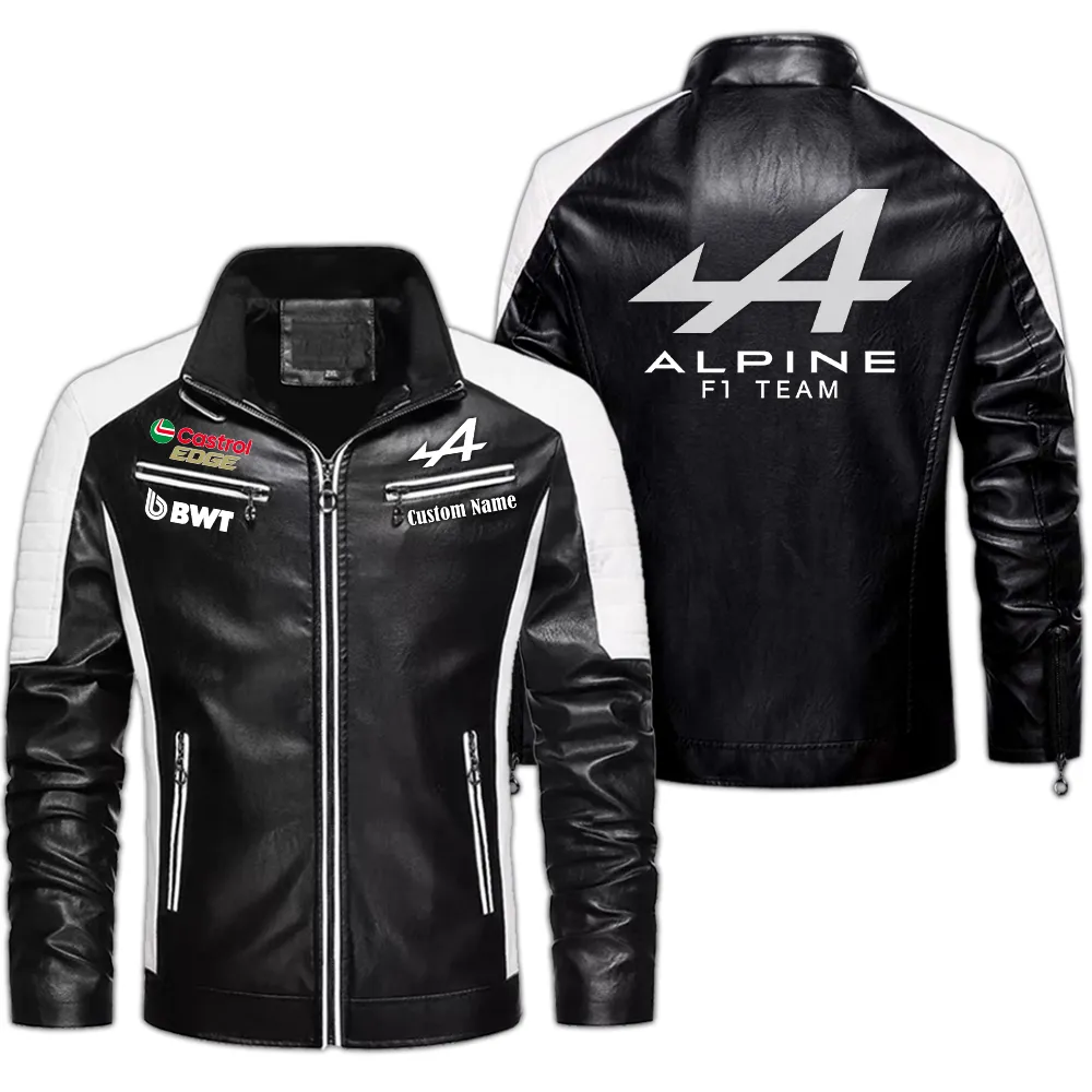 European Sports Car Men's Pu Leather Jacket, Everyday Rugged PU Jacket CAR040 - Black