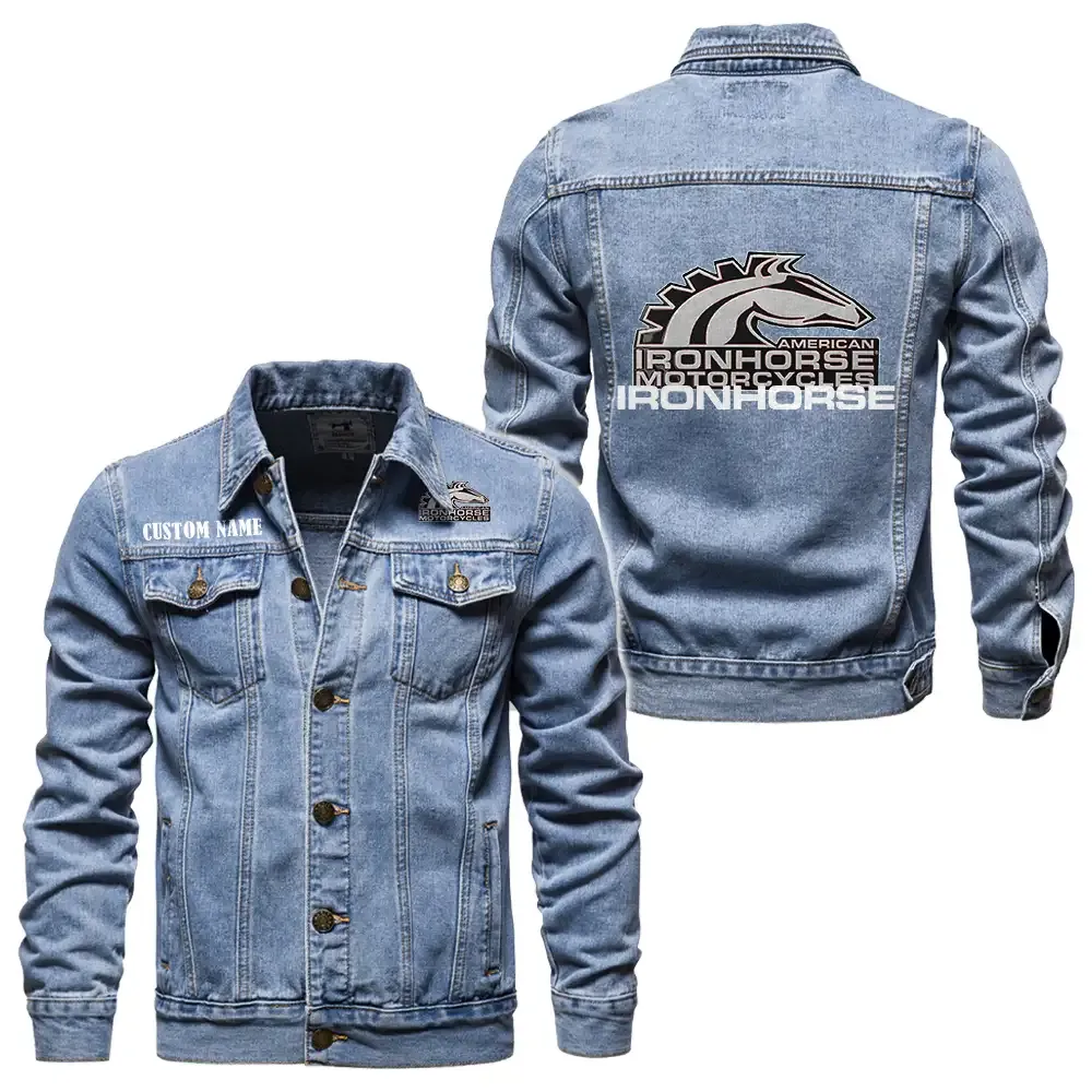Rider Spirit Denim Jacket, Car Culture Denim Style CAR190 - Light Blue