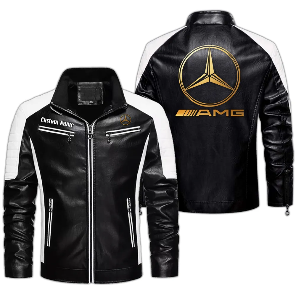 Racing Edition Car Men's Pu Leather Jacket, Road-Ready PU Leather Style CAR040 - Black