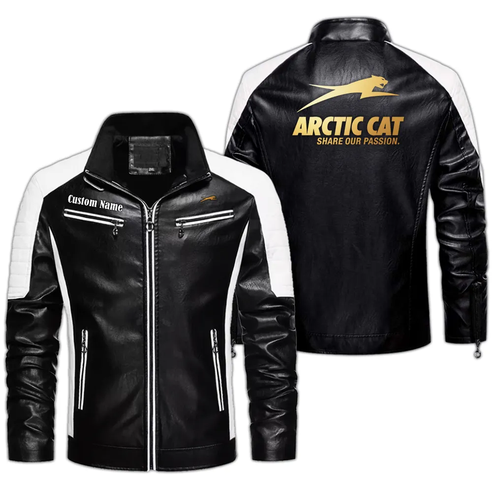 Adventure Vehicle Men's Pu Leather Jacket, Car Enthusiast Leather Look CAR040 - Black