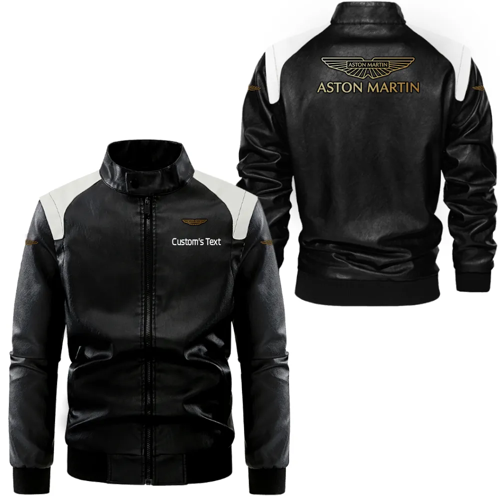 Refined Sport Coupe Black And White Leather Jacket, Driven Lifestyle Leather Strength CAR080