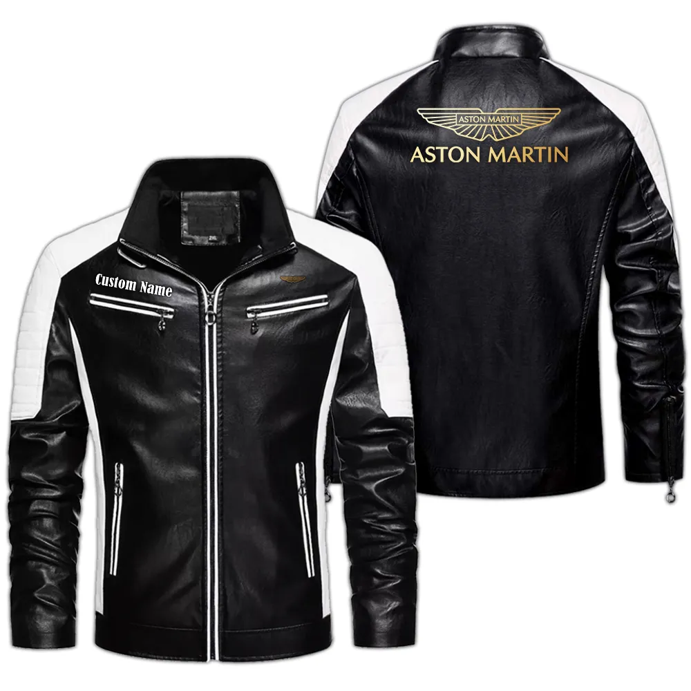 Stylish GT Car Men's Pu Leather Jacket, Driven Style PU Leather CAR040 - Black