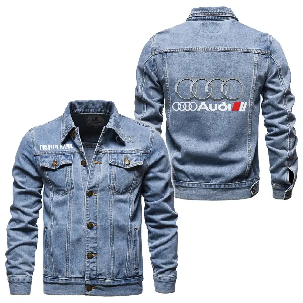 Modern Coupe Denim Jacket, Motorcycle Pride Denim Style CAR190 - Light Blue