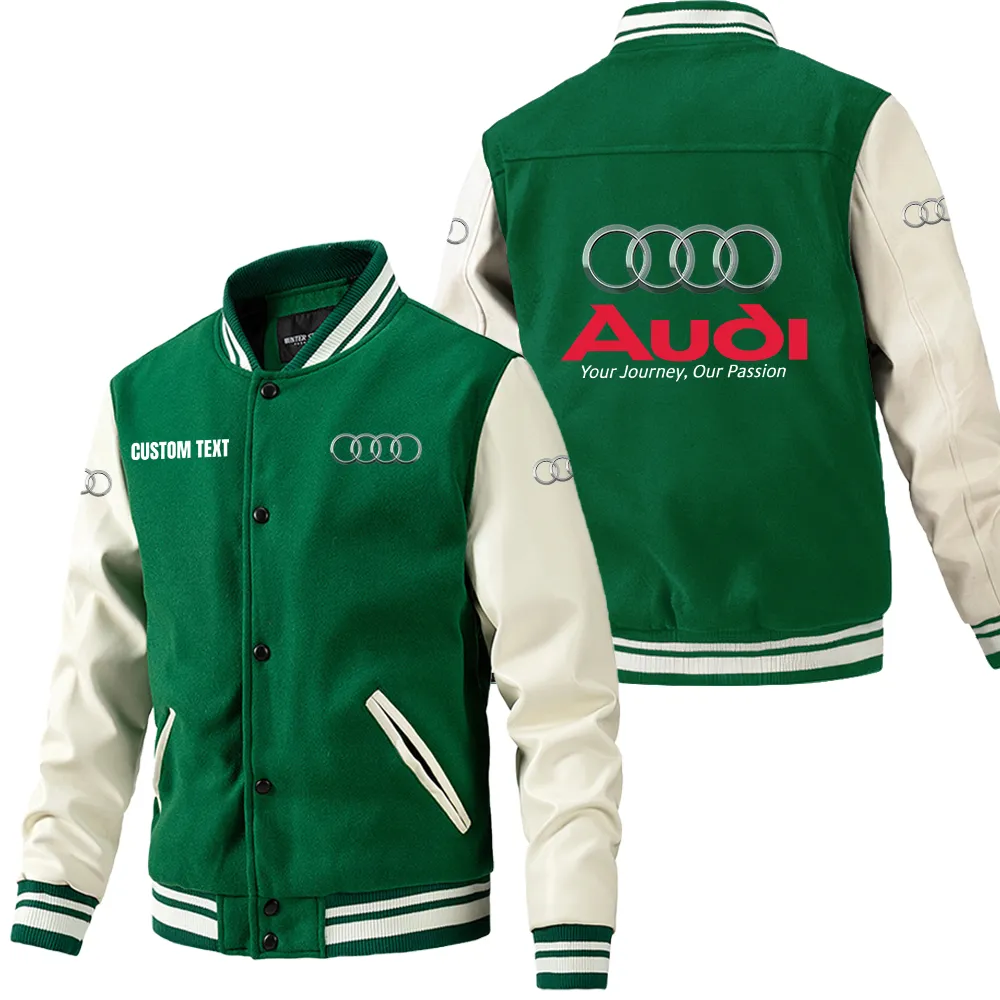 Executive Car Leather Baseball Jacket, Urban Gearhead Leather Style CAR180 - Green