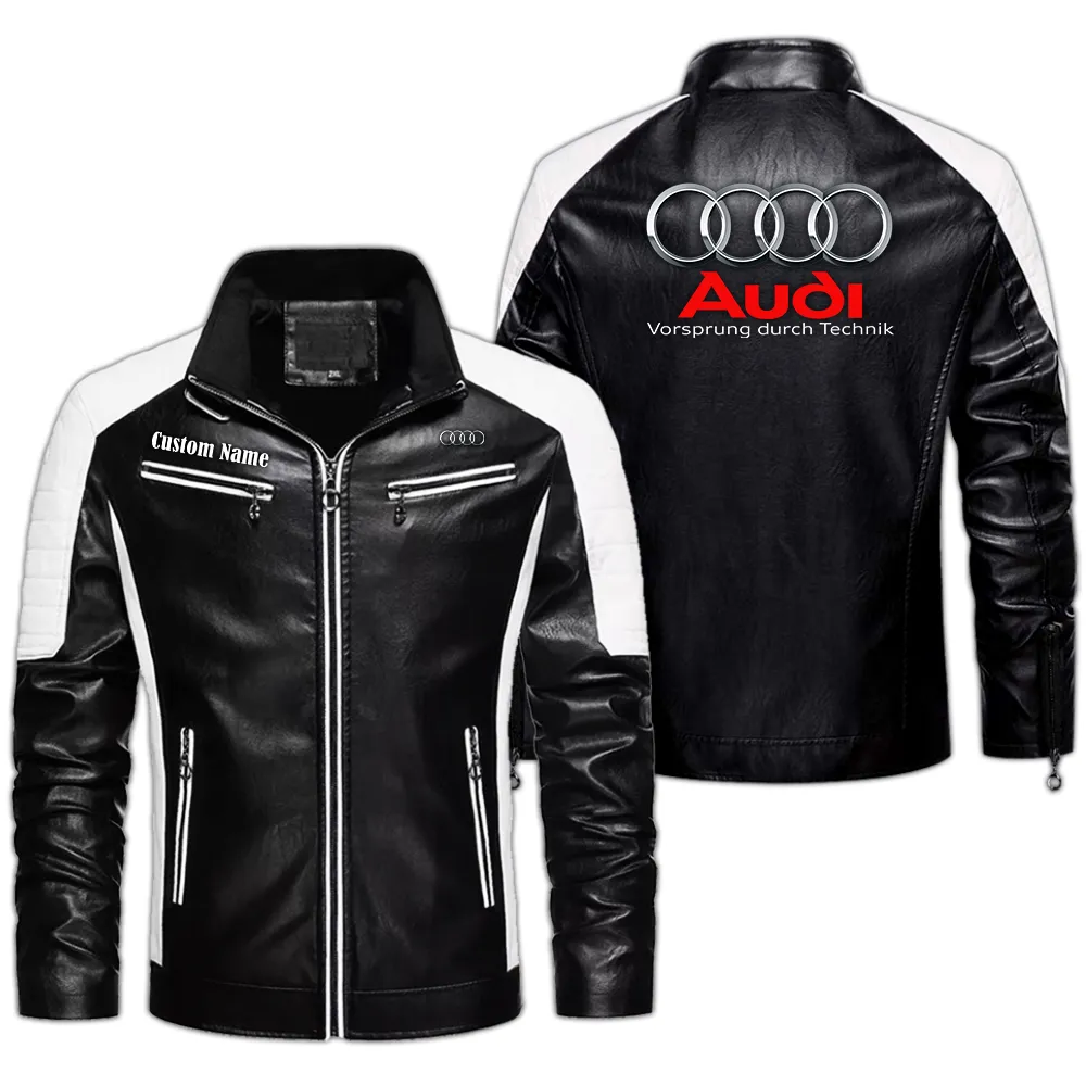 Modern Coupe Men's Pu Leather Jacket, Road Spirit PU Strength CAR040 - Black