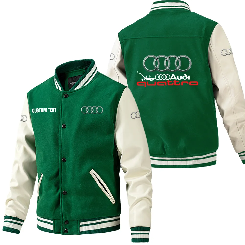 Speed Life Leather Baseball Jacket, Leather Strength Rider Spirit Car180 - Green
