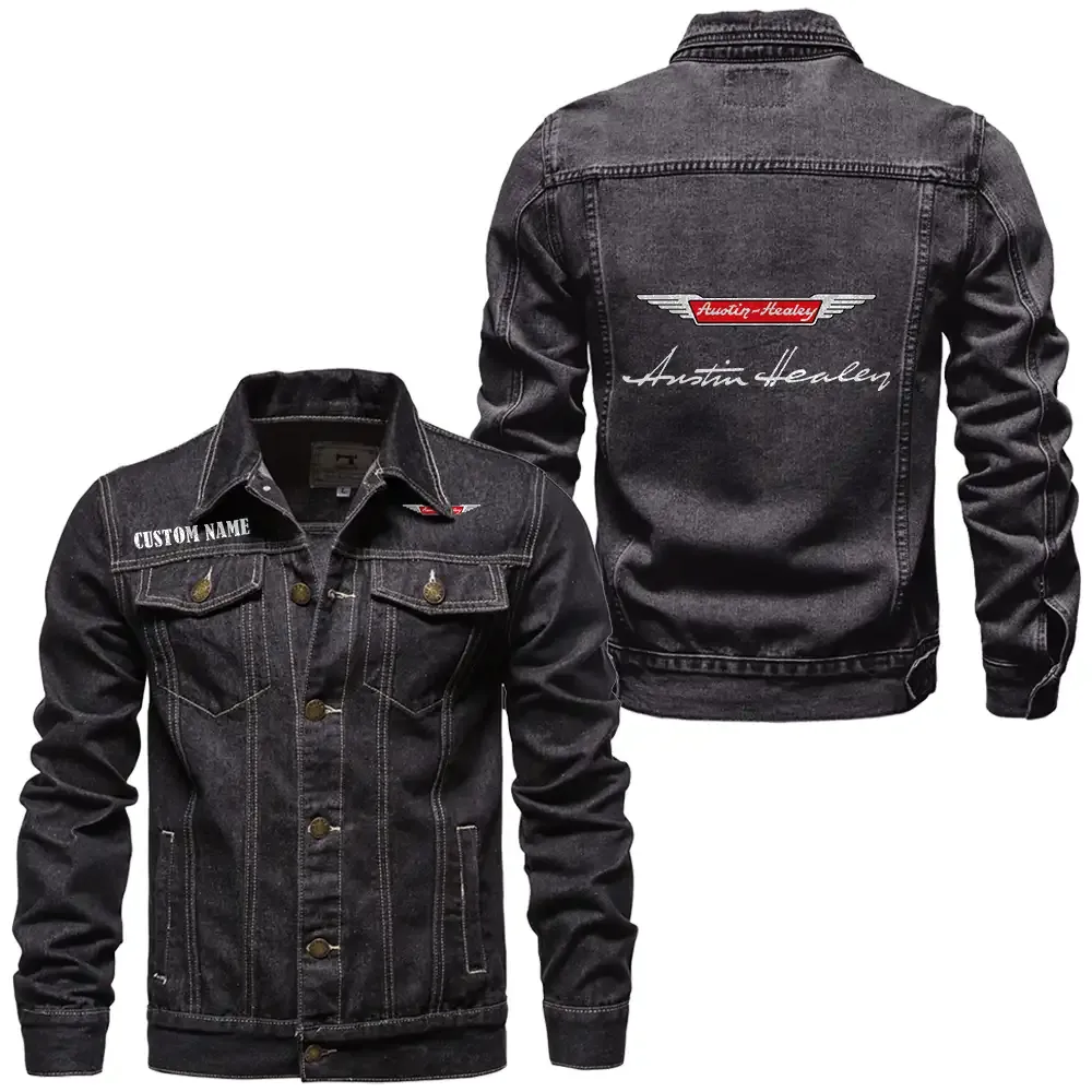 Vintage Roadster Car Denim Jacket, Road Life Denim Ready CAR190 - Black