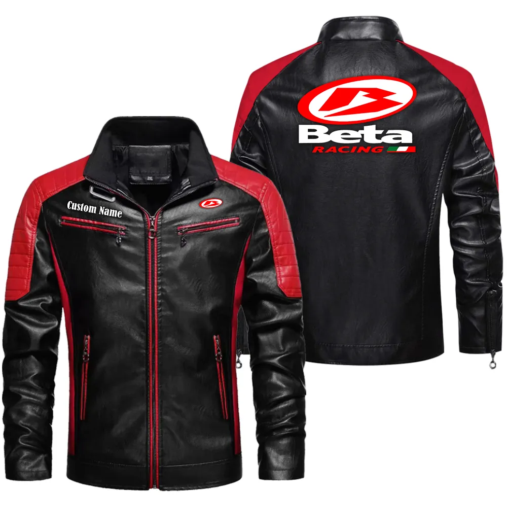 Adventure Two-Wheeler Men's Pu Leather Jacket, Road Tested PU Leather CAR040 - Red