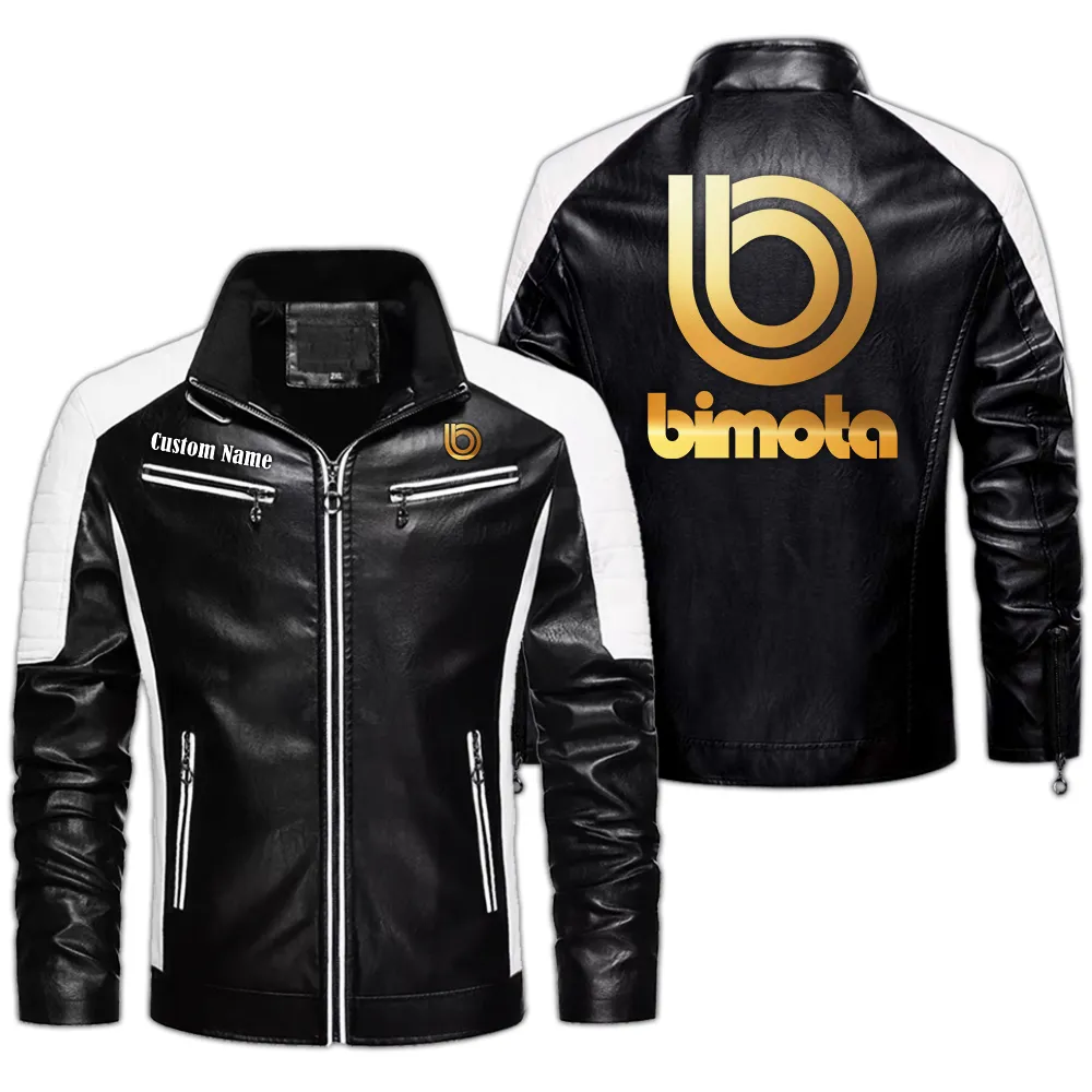 High-End Motorcycle Men's Pu Leather Jacket, Driven Style PU Leather CAR040 - Black