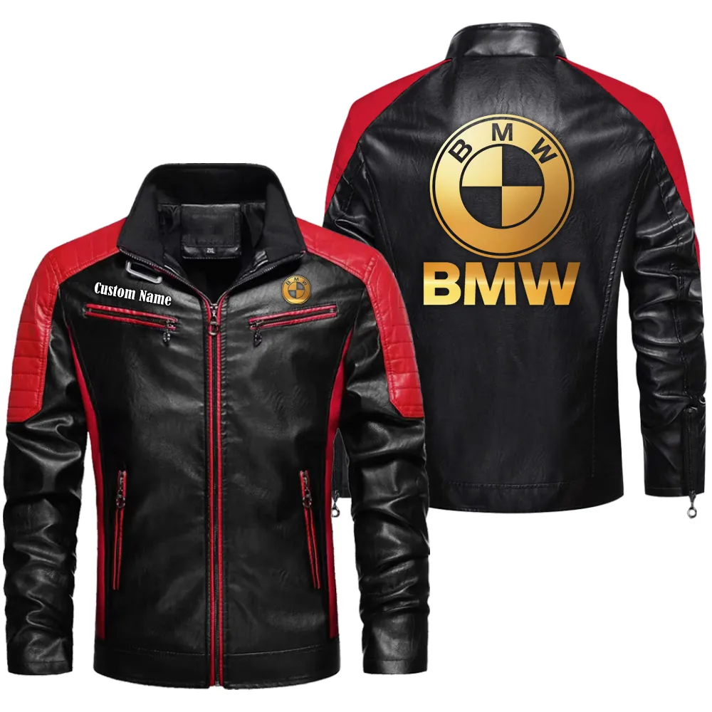 Entry Luxury Car Men's Pu Leather Jacket, Auto-Inspired PU Leather Style CAR040 - Red