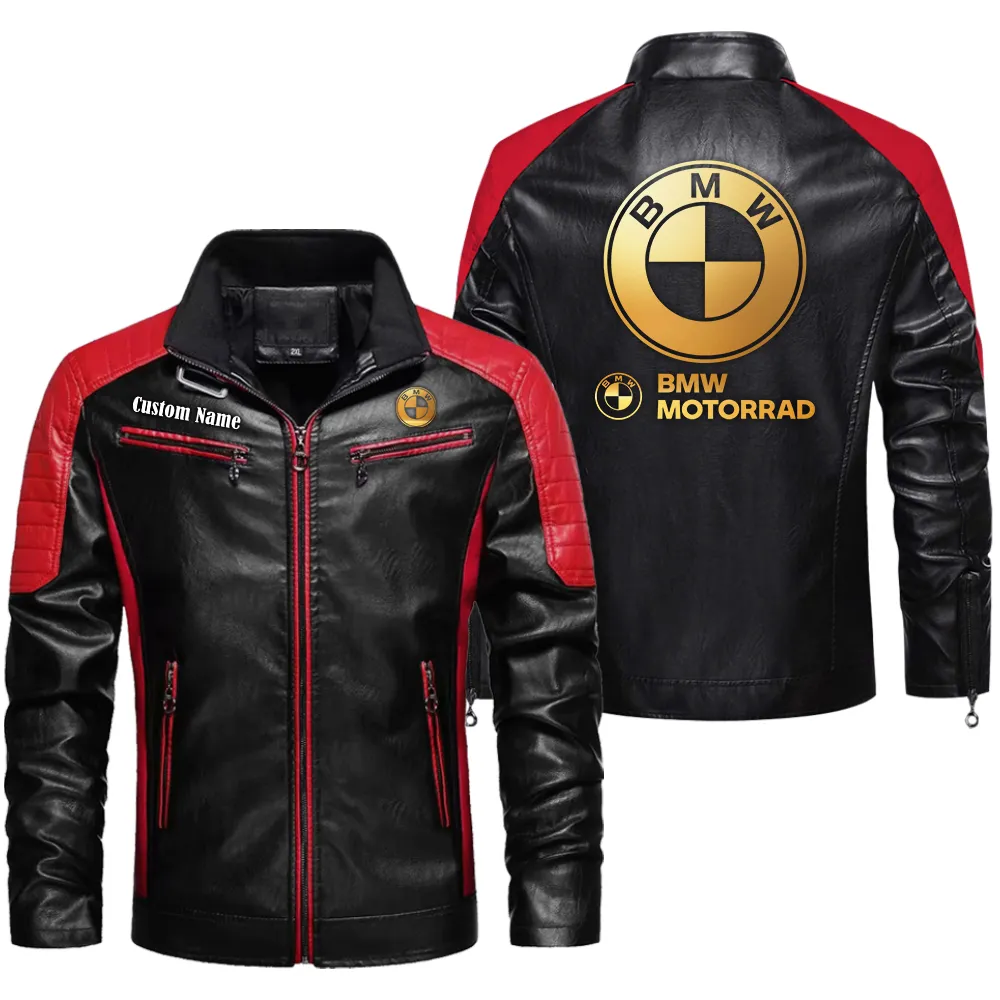Adventure Motorcycle Men's Pu Leather Jacket, Driven Style PU Leather CAR040 - Red