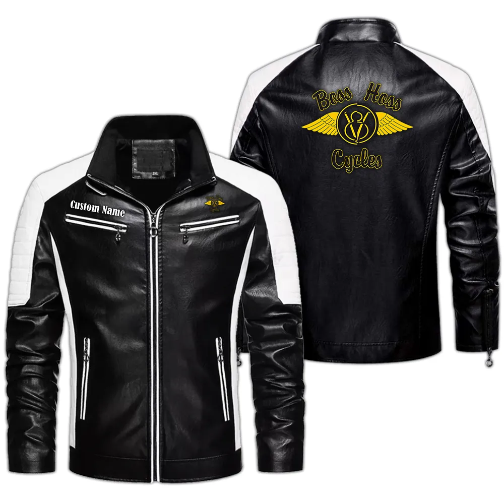High-Power Cruiser Men's Pu Leather Jacket, Road Spirit PU Strength CAR040 - Black