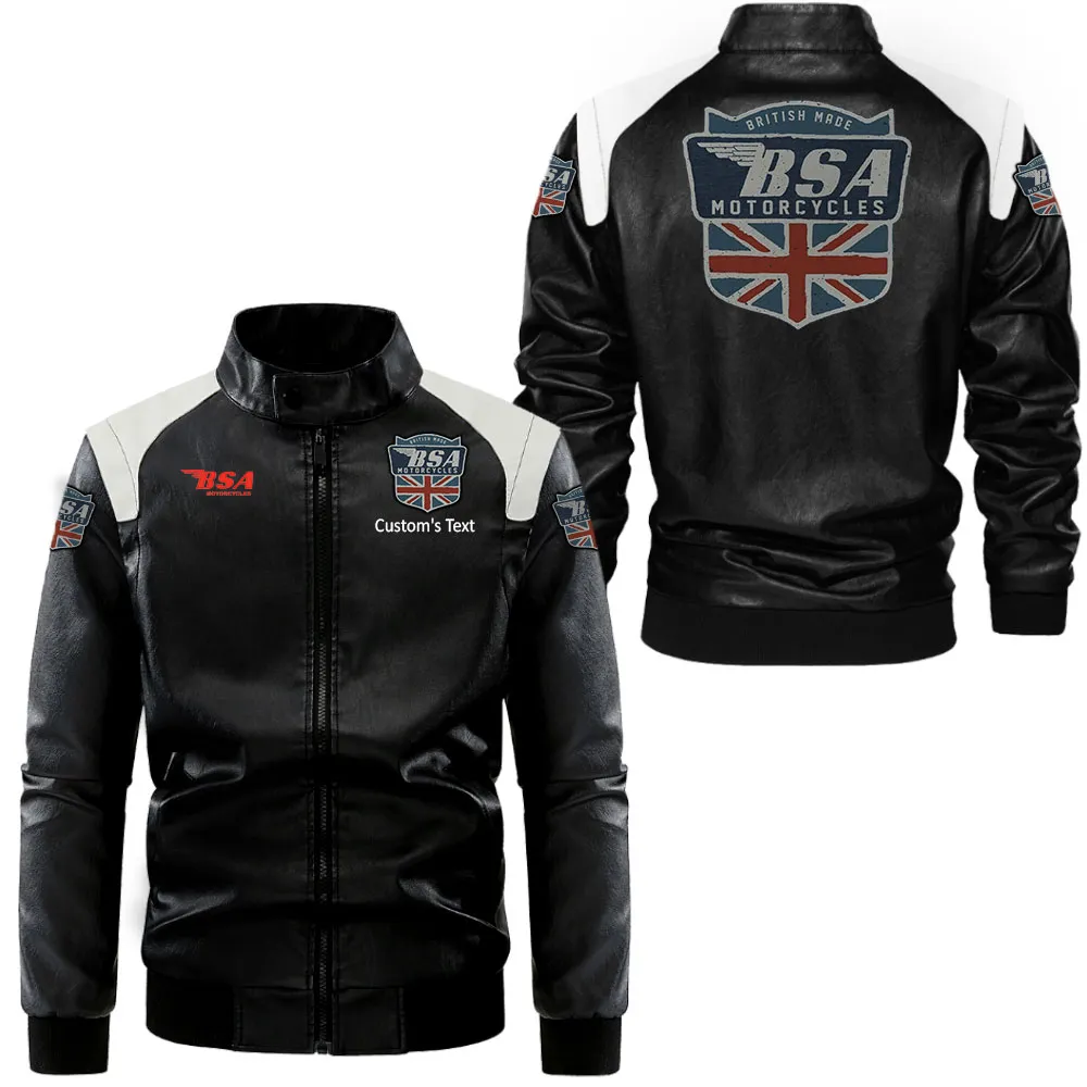 Retro Motorbike Black And White Leather Jacket, Road Tested Two-Tone Jacket CAR080
