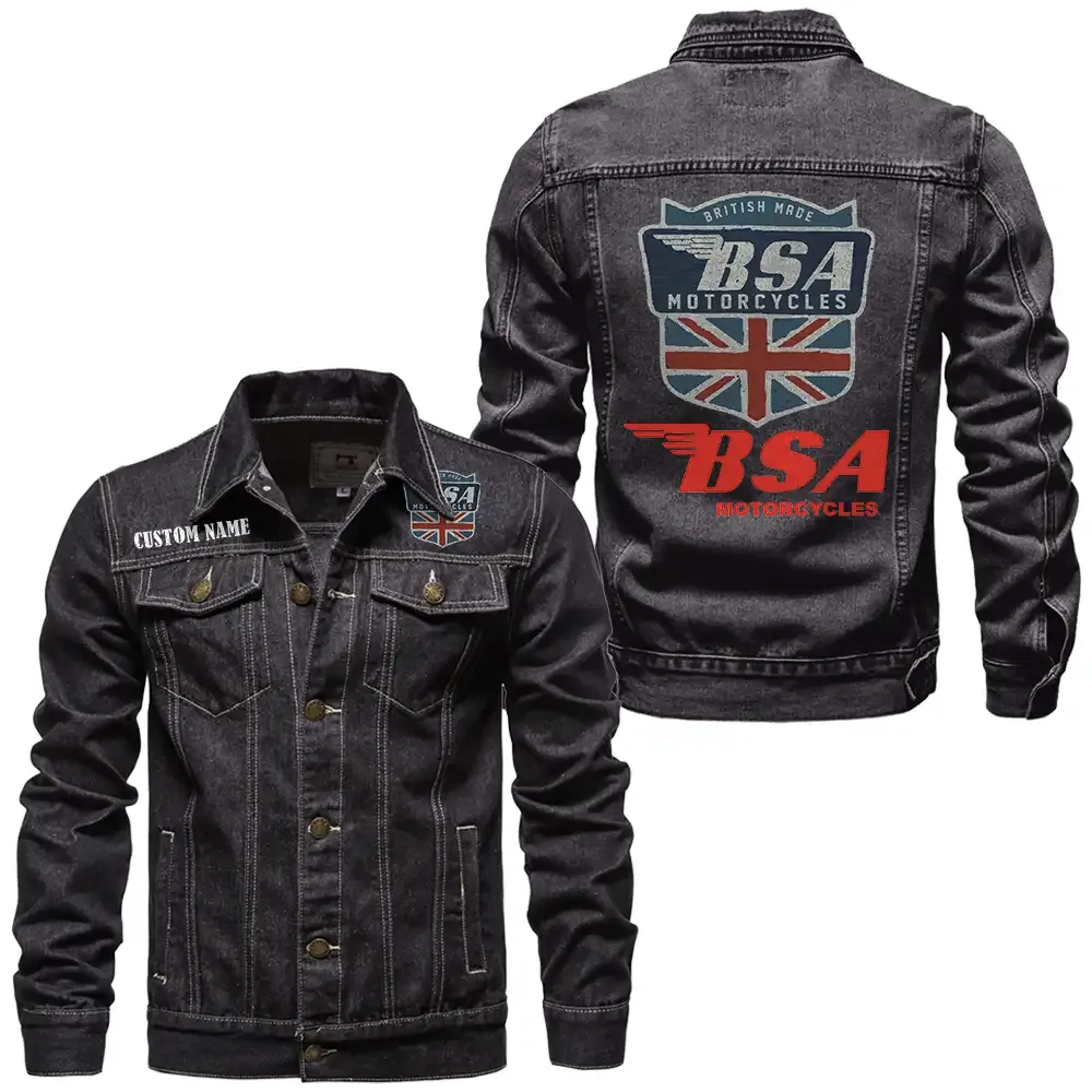 Retro Cruiser Denim Jacket, Everyday Rugged Denim Jacket CAR190 - Black