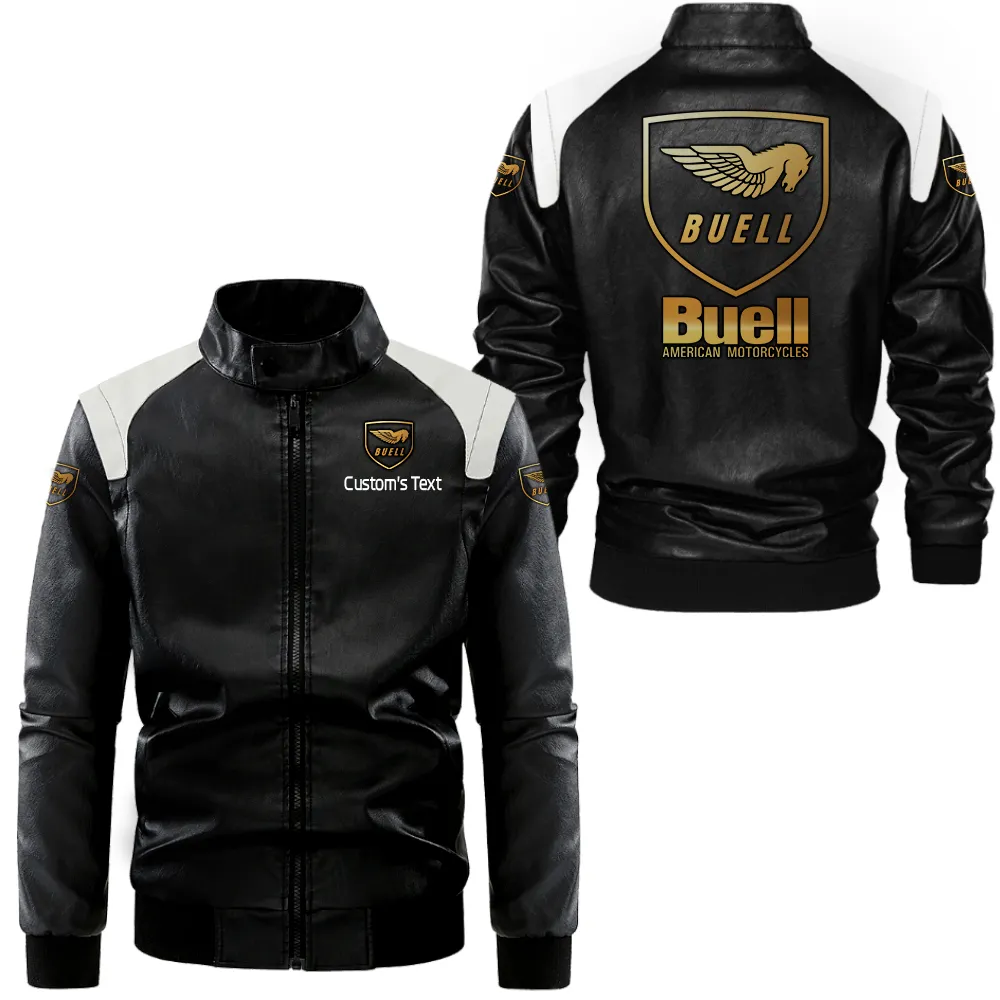 Performance Bike Black And White Leather Jacket, Driven Style in Two-Tone CAR080