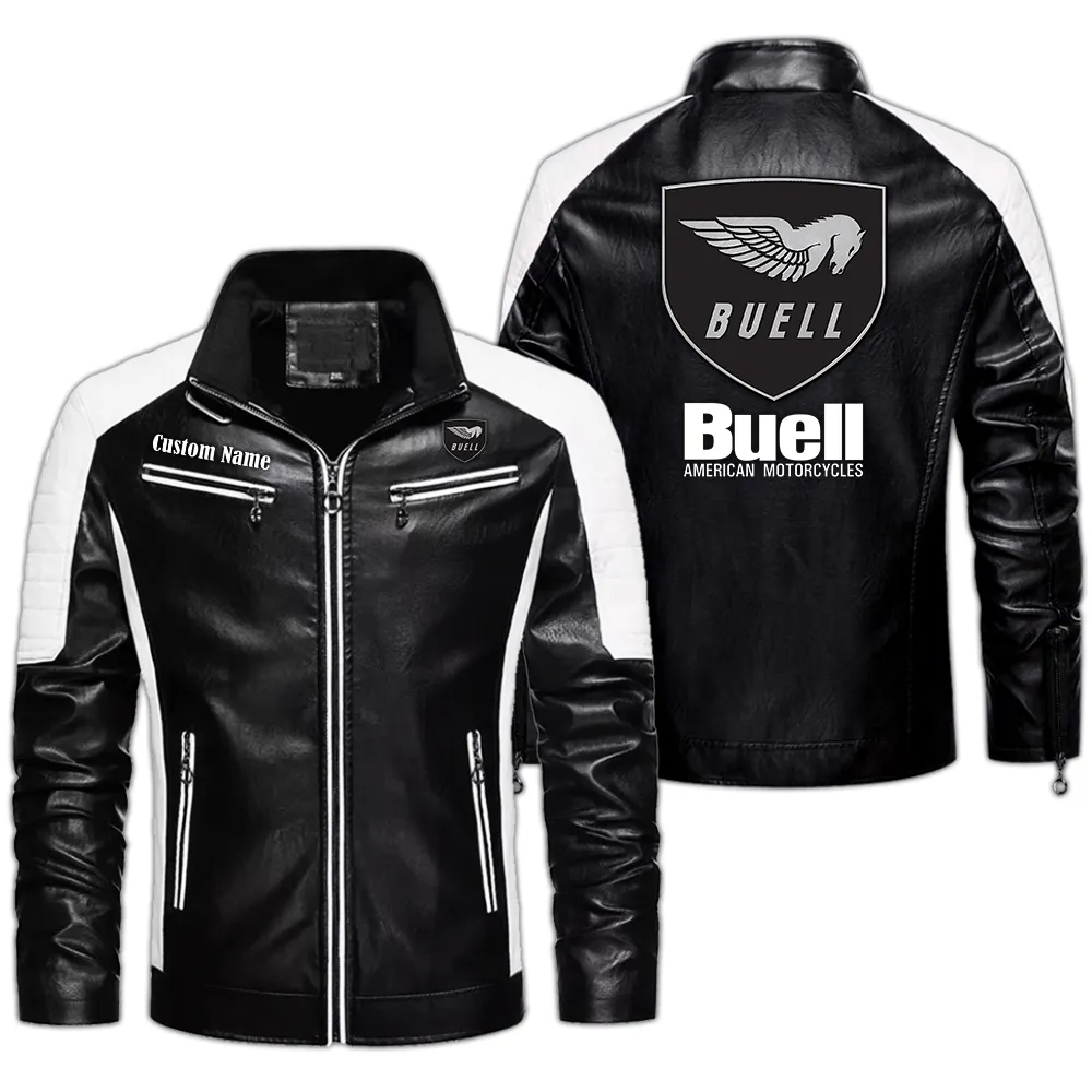 Sport Motorcycle Men's Pu Leather Jacket, Auto-Inspired PU Leather Style CAR040 - Black