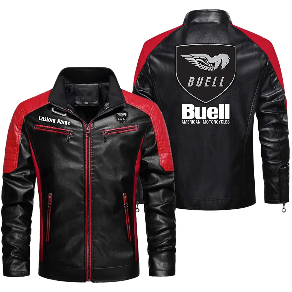 Street Racer Men's Pu Leather Jacket, Gearhead Pride in PU CAR040 - Red