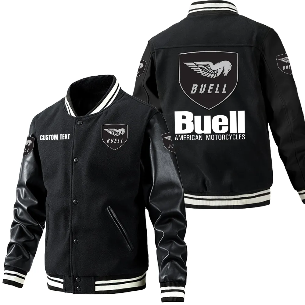 Performance Bike Leather Baseball Jacket, Leather Jacket Road Spirit CAR180 - Black