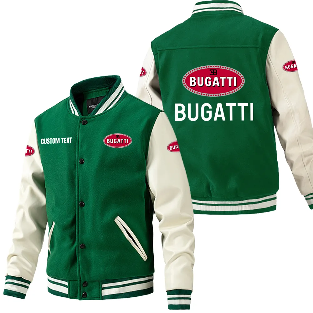 Prestige Coupe Leather Baseball Jacket, Classic Varsity Leather Jacket CAR180 - Green