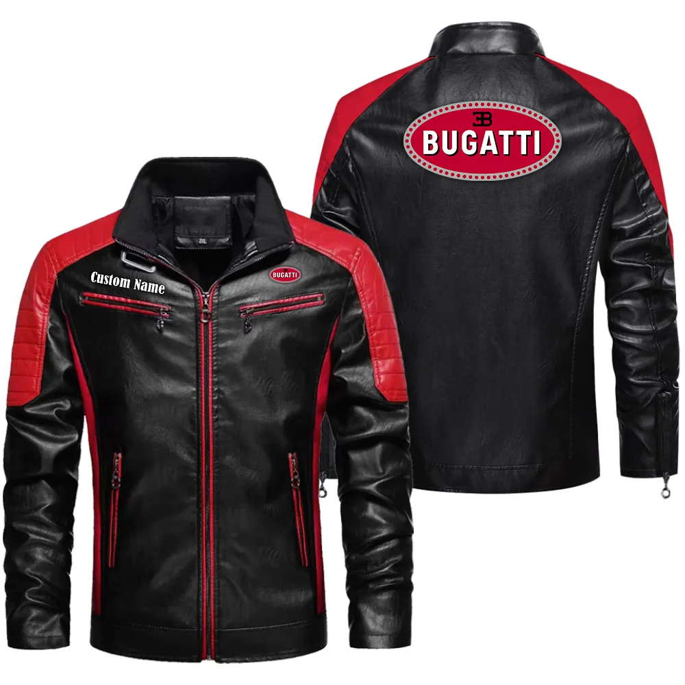 Elite Roadster Men's Pu Leather Jacket, Classic PU Leather Jacket CAR040 - Red