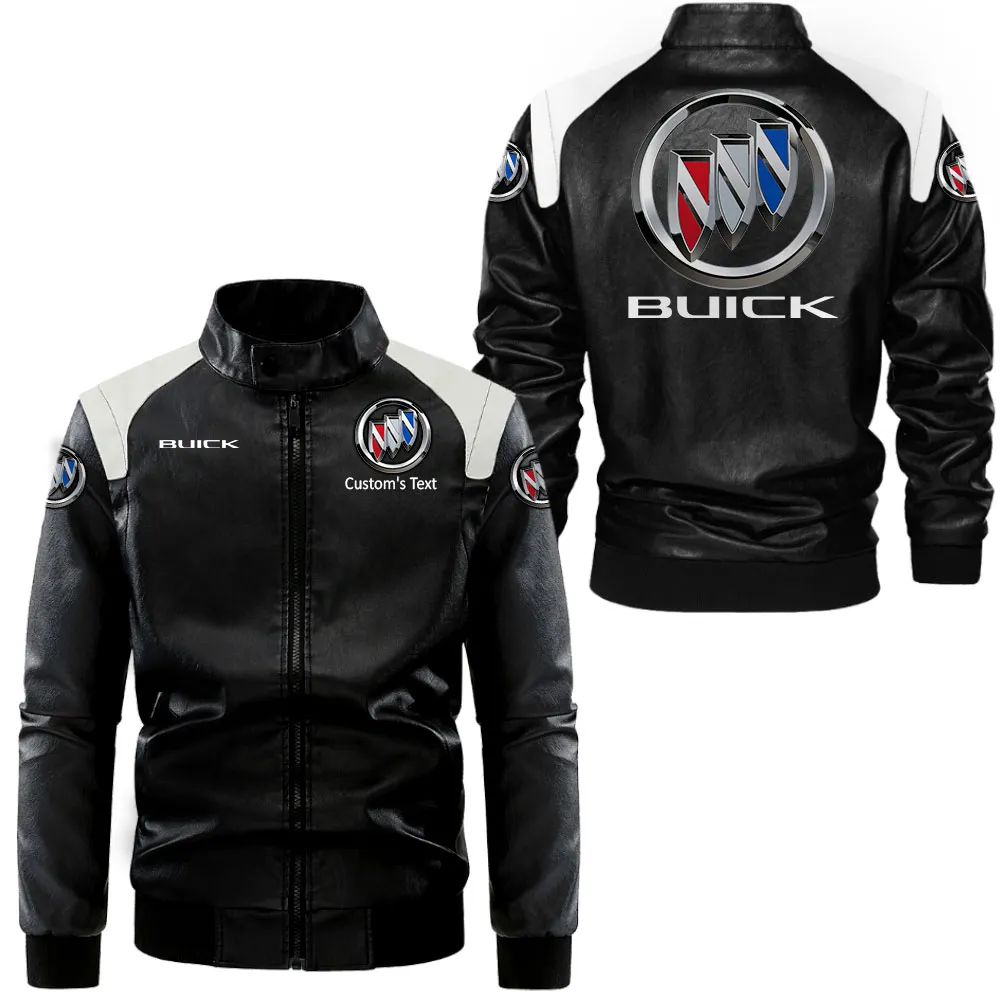 Crossover Vehicle Black And White Leather Jacket, Garage Life Rugged Jacket CAR080