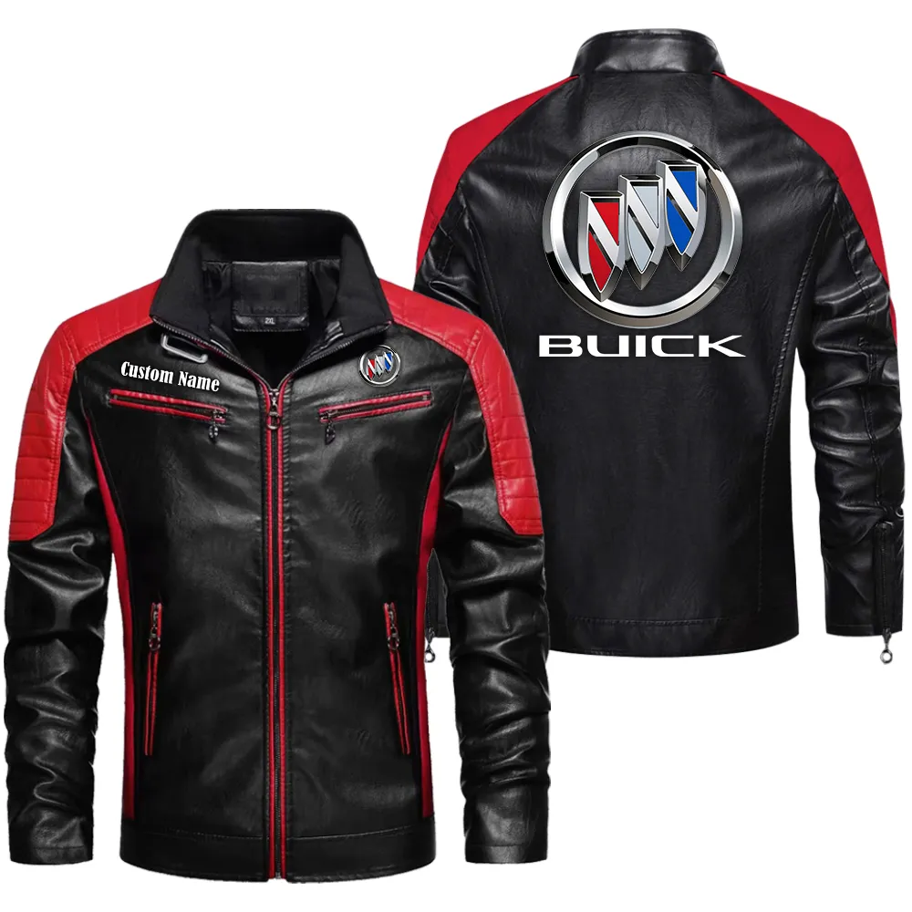 Full-Size Sedan Men's Pu Leather Jacket, Road Spirit PU Strength CAR040 - Red